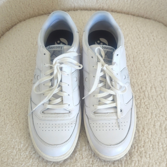 Saucony Jazz Court PU Leather Men's Tennis Shoes - Picture 4 of 11